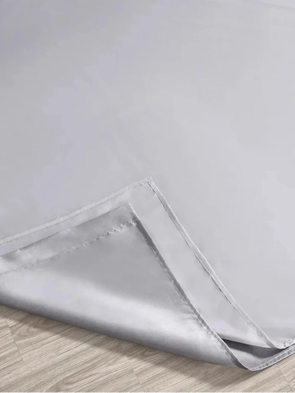 Elegant Gray Tassel Top Window Curtain Panel Set